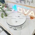 Chậu lavabo đặt bàn tròn hoa văn hươu Navier NV-432