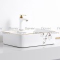 Chậu lavabo đặt bàn vuông họa tiết hoa Navier NV-431