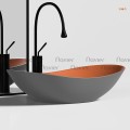 Chậu Lavabo Đặt Bàn Oval Thuyền Cam Nâu Navier NV-414CN