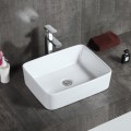 Chậu lavabo vuông đặt bàn sứ trắng cao cấp Navier NV-344