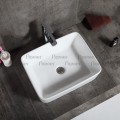 Chậu lavabo vuông đặt bàn sứ trắng cao cấp Navier NV-344