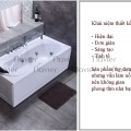 Bồn Tắm Chân Yếm Acrylic Massage Kèm Vòi Navier NV-1301GYMV