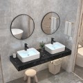 Bàn Đá Lavabo 1 Tầng Đen Nguyên Khối Navier NV-508D