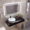 Bàn Đá Lavabo 1 Tầng Đen Nguyên Khối Navier NV-508D