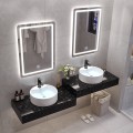 Bàn Đá Lavabo 1 Tầng Đen Nguyên Khối Navier NV-508D