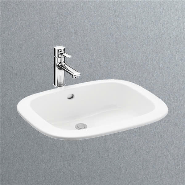 Mẫu 2: Chậu rửa mặt lavabo bán âm dương vành TOTO L763