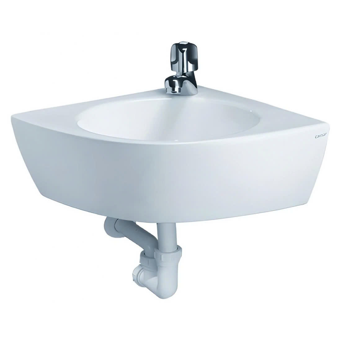 Mẫu 3: Chậu rửa mặt lavabo góc treo tường Caesar L2014