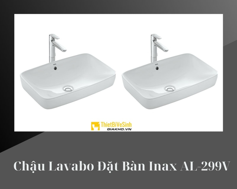 Chậu lavabo đặt bàn Inax AL-299V có đặc tính chống bám bẩn, lớp men sáng bóng nên đem đến sự bền mới cho sản phẩm.