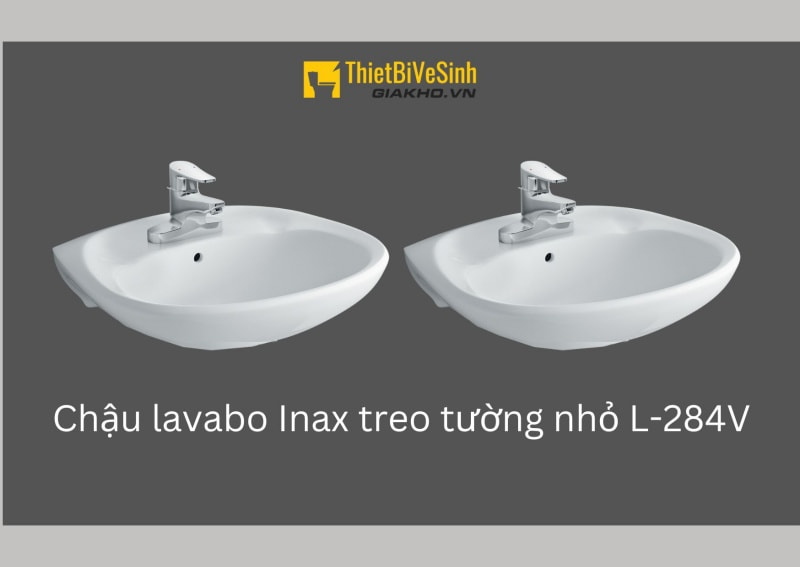 ​Bồn rửa mặt Inax loại nhỏ L-284V được tráng men công nghệ Nhật Bản chống bám bẩn nên rất dễ dàng vệ sinh.