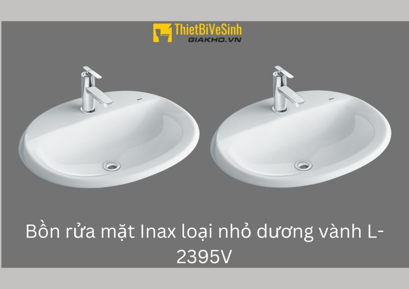 Bồn rửa mặt Inax loại nhỏ dương vành L-2395V được làm từ loại sứ vệ sinh chất lượng cao nên rất bền bỉ và tráng lớp men trắng sáng, láng mịn nên mang đến nét sang trọng, hiện đại cho không gian nhà tắm.