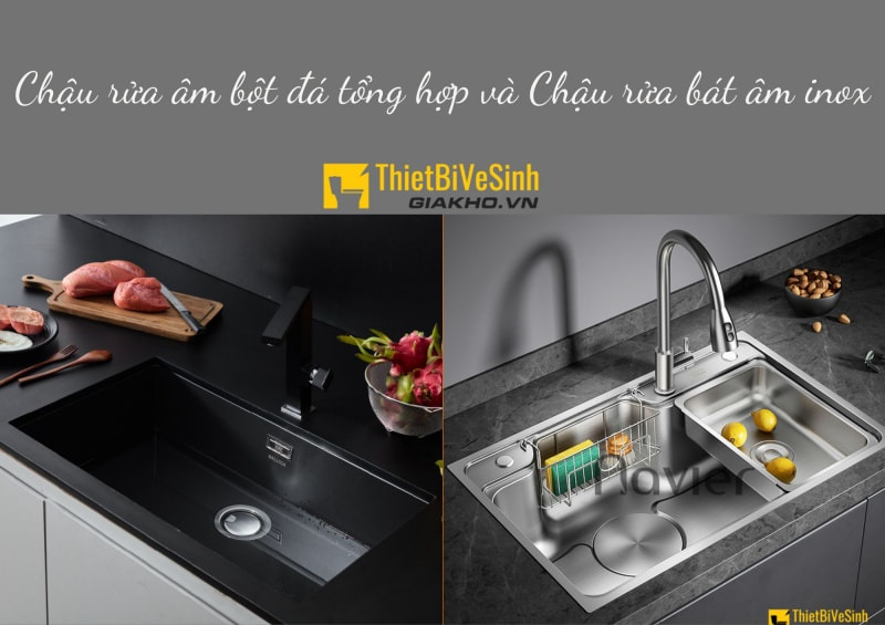 Chậu rửa bát lắp âm Inox thường được ưu tiên chọn lựa hơn so với chậu được làm từ bột đá tổng hợp vì nhiều lý do như chi phí thấp, bền bỉ và dễ dàng lắp đặt hơn.