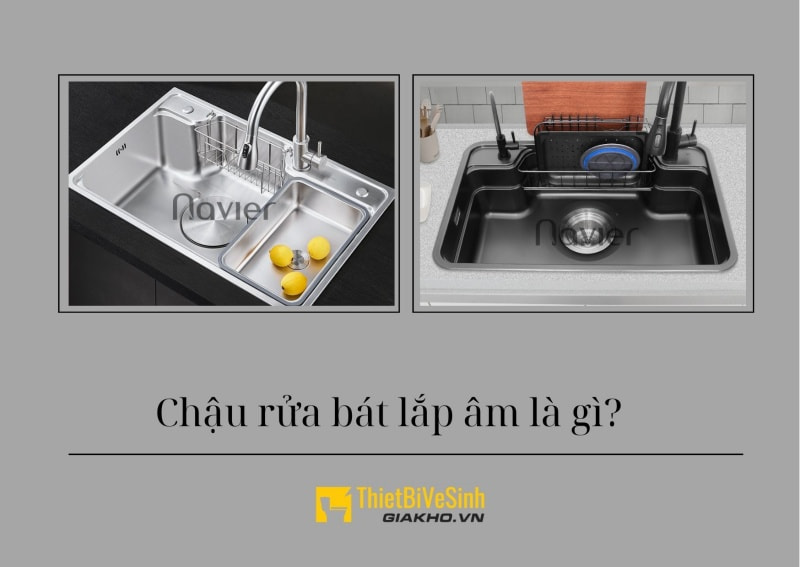 Việc trang bị chậu rửa âm ngay trong gian bếp là lựa chọn tuyệt vời sẽ giúp bạn cảm thấy tiện lợi, dễ vệ sinh làm sạch chén dĩa của mình hơn so với bình thường.