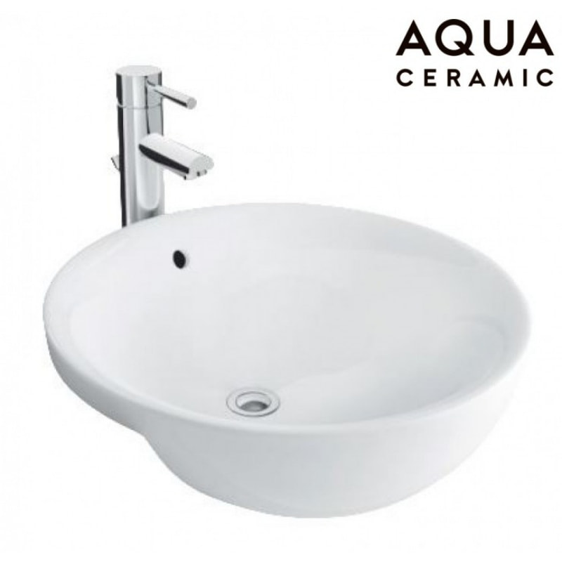 Mẫu chậu lavabo bán âm đặt bàn đá