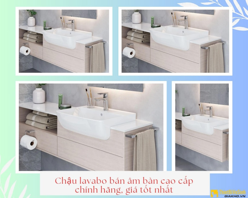 Thiết Bị Vệ Sinh Giá Kho hiện là đơn vị chuyên phân phối chính hãng các loại chậu lavabo bán âm, lavabo dương vành của các thương hiệu nổi tiếng nhất.