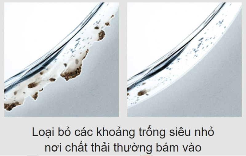 Công nghệ men sứ độc quyền CeFiONtect của TOTO giúp sản phẩm luôn sáng bóng như mới và dễ dàng vệ sinh.