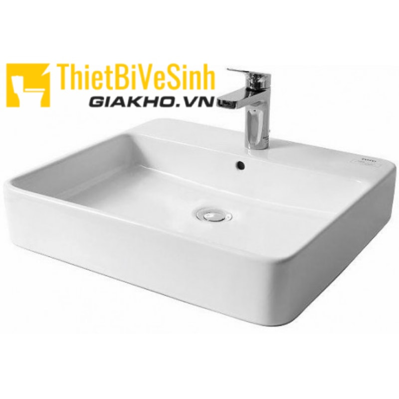 Mẫu lavabo để bàn TOTO với thiết kế vòi rửa được gắn trong chậu rửa