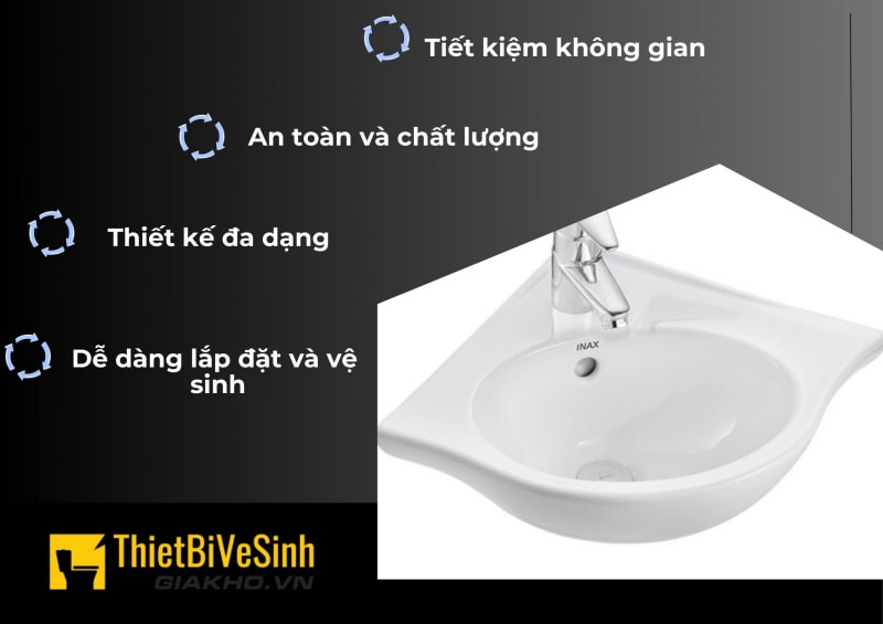 Với những ưu điểm vượt trội của lavabo treo tường Inax, sản phẩm này xứng đáng được quý khách hàng tin tưởng sử dụng.