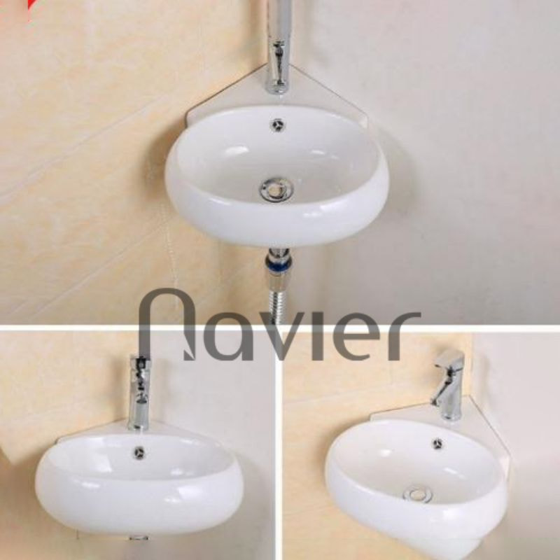 Mẫu lavabo góc treo tường siêu nhỏ gọn từ thương hiệu Navier