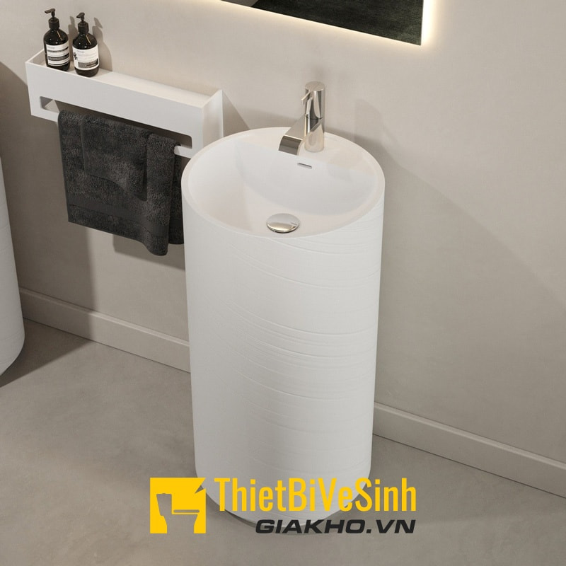 Trong phòng tắm hiện đại ngày nay, lavabo trụ đứng không chỉ là phụ kiện tiện ích mà còn là điểm nhấn độc đáo.