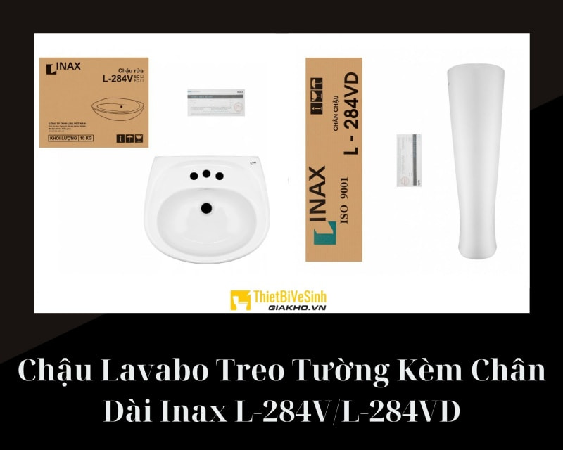 Chậu lavabo chân đứng Inax L-284V/L-284VD lắp đặt đơn giản, dễ dàng với kiểu dáng sang trọng phù hợp cho nhiều thiết kế phòng vệ sinh.