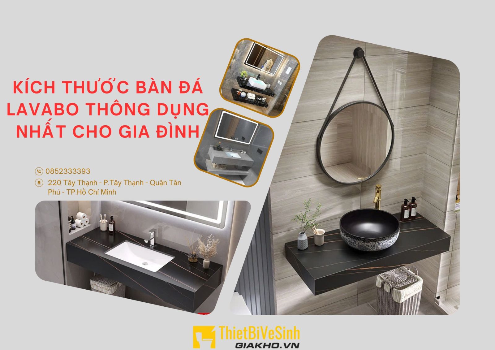 Kích thước bàn đá lavabo tiêu chuẩn là bao nhiêu, bạn đã biết?