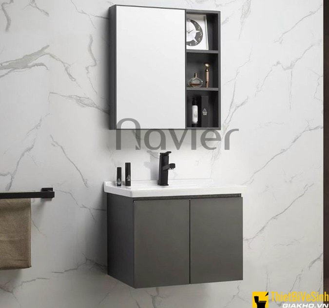 Kích thước của tủ lavabo treo tường âm bàn