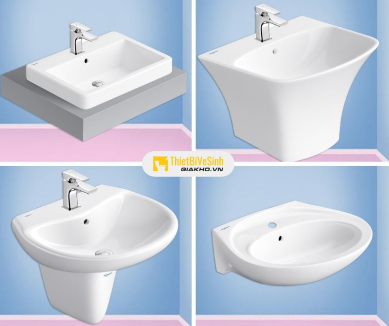 Chậu rửa mặt Viglacera có kiểu dáng, kích thước đa dạng và độ bền cao cùng giá thành tốt nên không thua kém bất kỳ thương hiệu nhập khẩu nào trên thị trường.