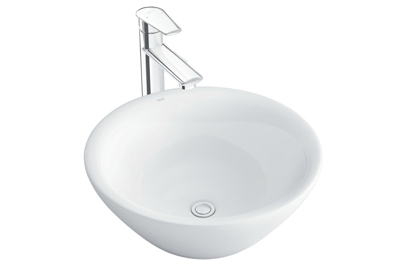 INAX bồn rửa mặt thường được làm từ chất liệu sứ trắng cùng công nghệ Aqua Ceramic độc quyền của INAX.