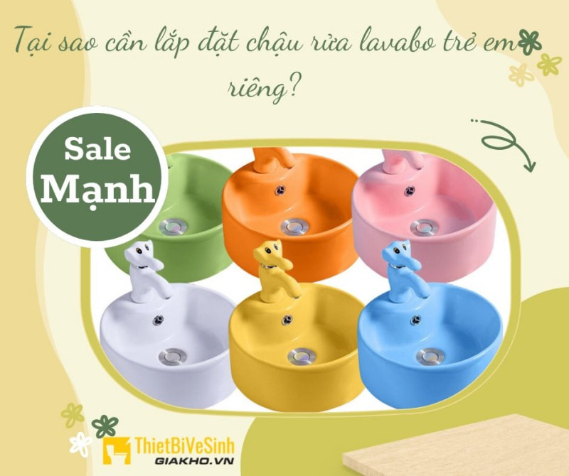 Trang bị chậu rửa lavabo trẻ em mini, nhỏ gọn là việc cần thiết để nâng cao tính tự lập cũng như đảm bảo an toàn cho em bé.