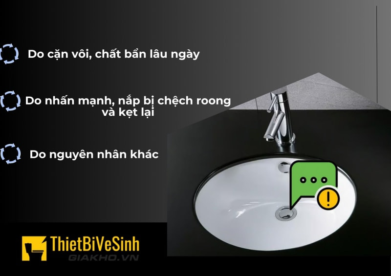 Nguyên nhân của tình trạng nắp bồn lavabo rửa mặt bị kẹt có thể do nhiều yếu tố khác nhau.