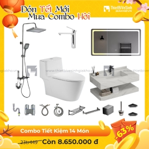 Combo Trọn Bộ Thiết Bị Phòng Tắm 14 Món Tiết Kiệm Navier CBPT0025