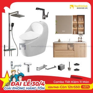 Combo Trọn Bộ Thiết Bị Phòng Tắm 11 Món Tiết Kiệm Navier CBPT0034