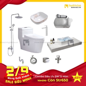 Combo Trọn Bộ Thiết Bị Phòng Tắm 10 Món Tiết Kiệm Navier CBPT0085