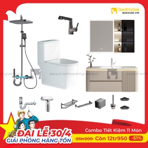Combo Trọn Bộ Thiết Bị Phòng Tắm 11 Món Tiết Kiệm Navier CBPT0078