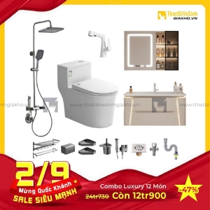 Combo Trọn Bộ Thiết Bị Phòng Tắm 12 Món Tiết Kiệm Navier CBPT0031