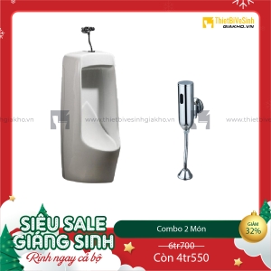 Combo Bồn Tiểu Van Xả Cảm Ứng Siêu Tiết Kiệm Navier CBT03