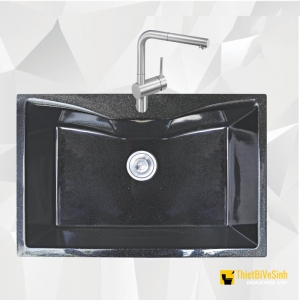 Chậu Rửa Chén Đá 1 Ngăn Đen Cao Cấp NV-7348D