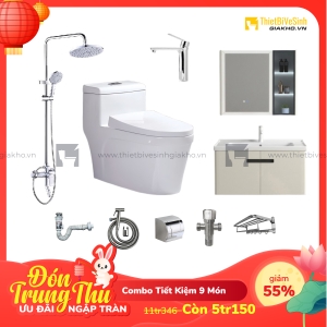 Combo Trọn Bộ Thiết Bị Phòng Tắm 9 Món Tiết Kiệm Navier CBPT007