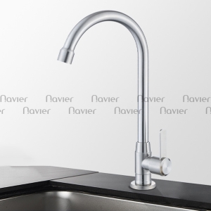 Vòi chén nóng lạnh thân tròn inox 304 Navier NV-206S