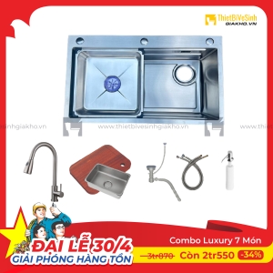 Combo Chậu Chén Siêu Tiết Kiệm 7 Món Navier CBF05