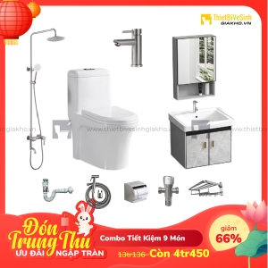 Combo Trọn Bộ Thiết Bị Phòng Tắm 9 Món Tiết Kiệm Navier CBPT004