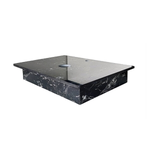 Siêu Sale Thanh Lý Kệ Để Lavabo Đặt Bàn Đá Nhân Tạo Vân Đá Đen Nhú Cạnh Navier NV-490