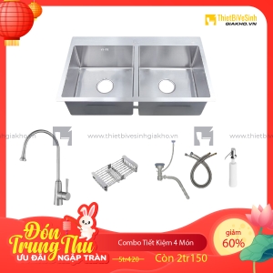 Combo Chậu Chén Siêu Tiết Kiệm 4 Món Navier CBF02
