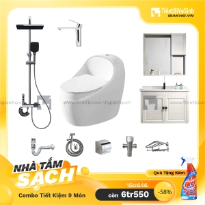 Combo Trọn Bộ Thiết Bị Phòng Tắm 9 Món Tiết Kiệm Navier CBPT009