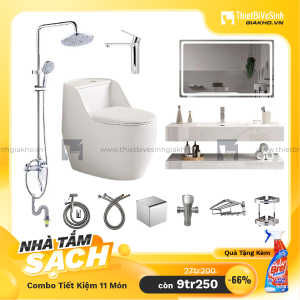 Combo Trọn Bộ Thiết Bị Phòng Tắm Sạch 12 Món Tiết Kiệm QT10MTK27