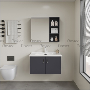 Siêu Sale Thanh Lý Tủ Lavabo Nhôm Với Tủ Gương Navier NV-8806-05-60