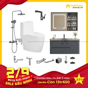Combo Trọn Bộ Thiết Bị Phòng Tắm 11 Món Tiết Kiệm Navier CBPT0083