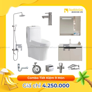 Combo Trọn Bộ Thiết Bị Phòng Tắm 9 Món Tiết Kiệm Navier CBPT004