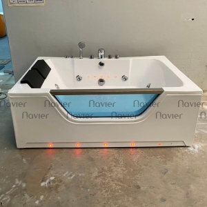 Bồn tắm chữ nhật đôi có kính Navier NV-2955