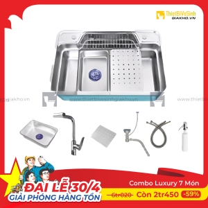 Combo Chậu Chén Siêu Tiết Kiệm 7 Món Navier CBF01